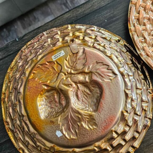 Vintage Set of 4 Copper Wall Art Plates - MADE IN ITALY - Picture 6 of 7